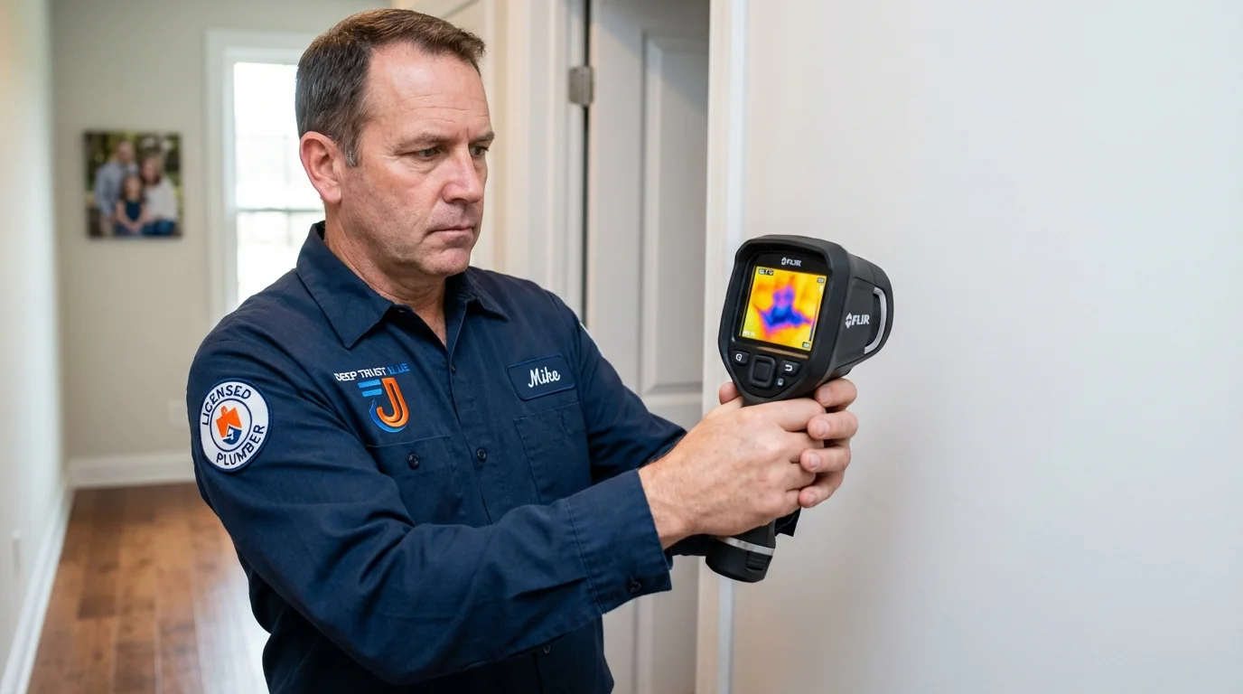 Thermal imaging leak detection by Johns Plumbing LLC in Bernie